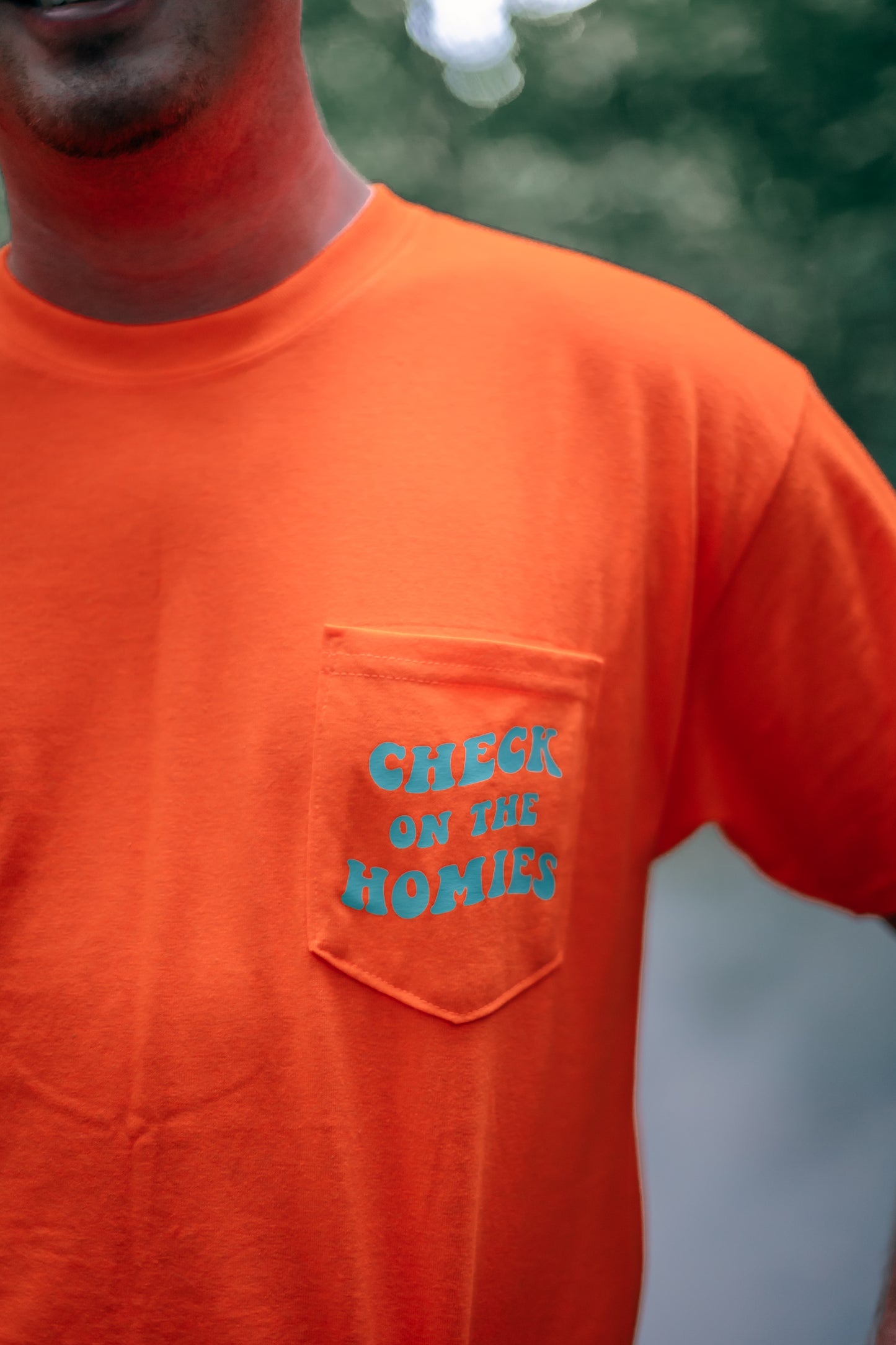 The "Sylwia" Neon Orange Pocket T-Shirt